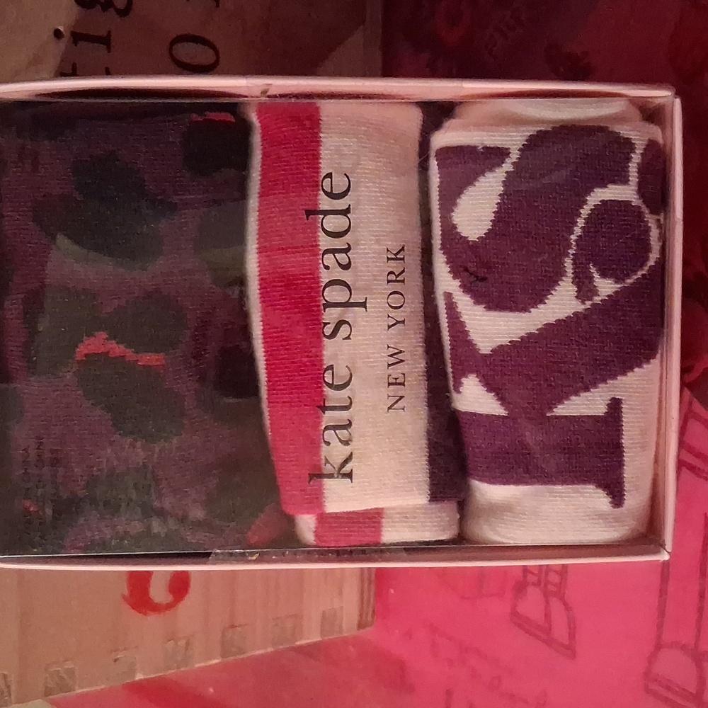 NWT Kate Spade Purple and Pink Sock Set